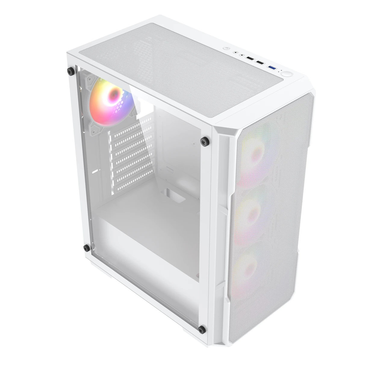 CASE RAIDMAX V212 4FAN WHITE RGB